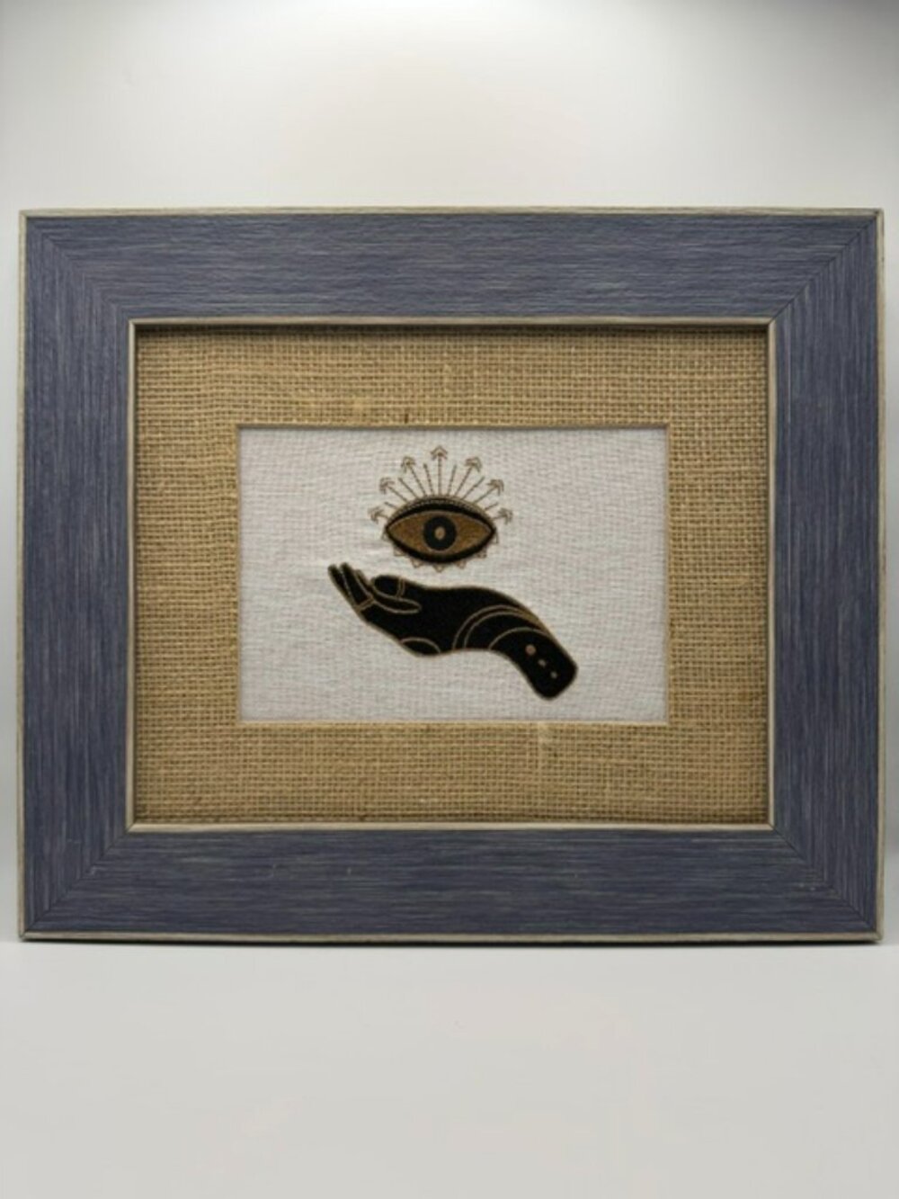 Homemade All Seeing Eye Embroidery Art 8X10